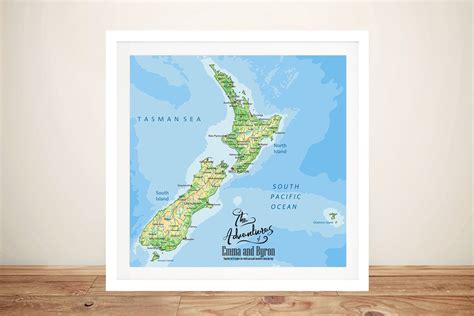 New Zealand Personalised Pushpin Map Canvas Print Online Australia