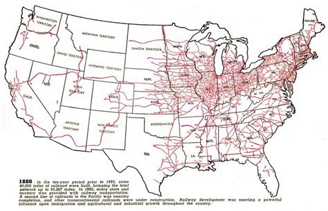 Progressive Development Of Us Railroads 1830 1890 Train Map