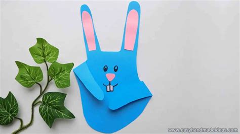 Paper Handprint Bunny Craft 8 Steps