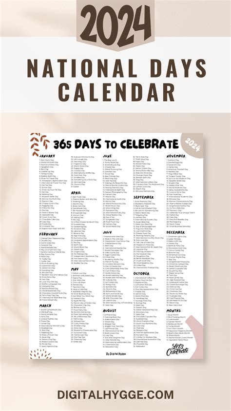2024 National Day Calendar Auria Carilyn