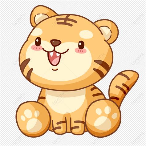 Tiger Cartoon Tiger Anime Tiger Happy Png Transparent Background And