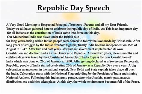 How Do You Write A Republic Day Speech