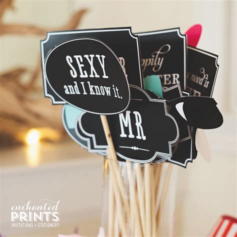 Instant Download Printable Diy Photo Booth Props And Signs Etsy