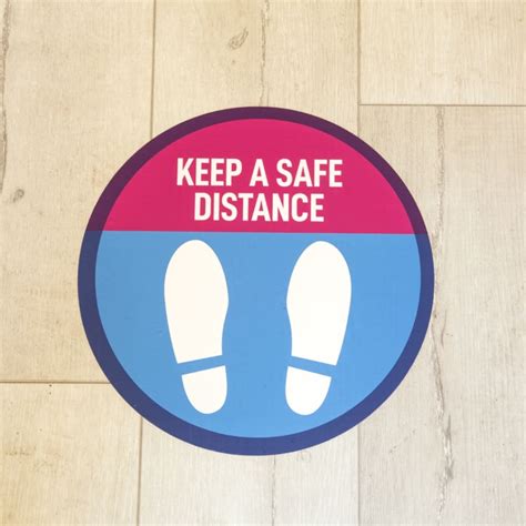 Keep A Safe Distance Floor Sign Advanced Sign