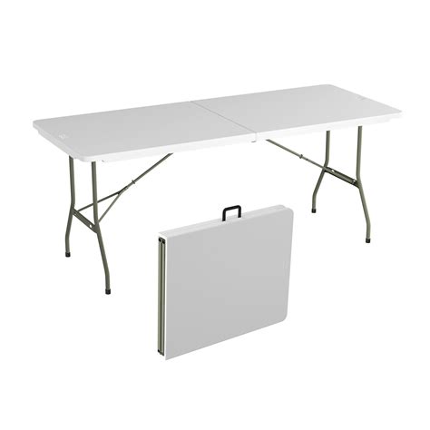 Lavish Home 71 Plastic Rectangular Portable Folding Table And Reviews