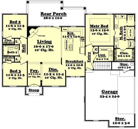 Bedrooms 1 bedroom 2 bedroom 3 bedroom 4+ bedrooms. House Plan 041-00066 - French Country Plan: 1,750 Square ...