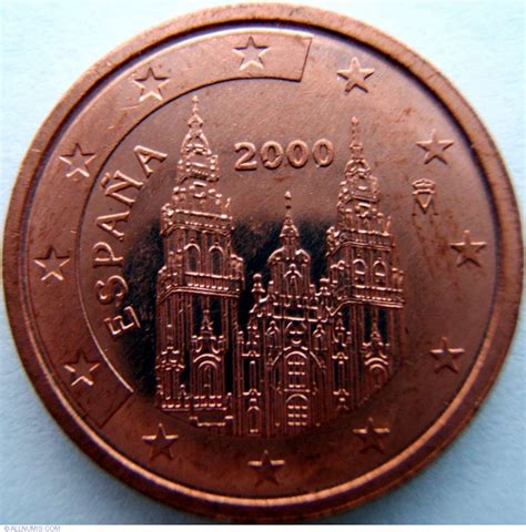 2 Euro Cent 2000 Juan Carlos I 2000 2009 Spania Monedă 1155