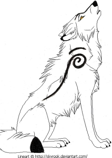 Easy Wolf Drawing Howling Warehouse Of Ideas