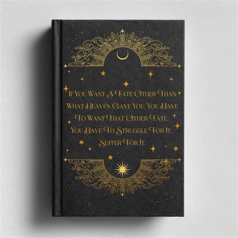A Black Book With Gold Lettering On The Front Cover And An Image Of A Crescent