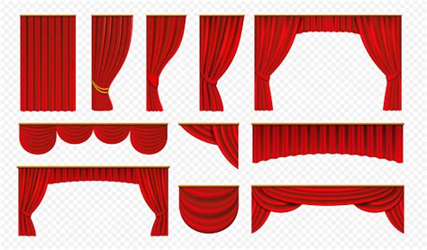 Realistic Red Curtains Theater Stage Drapery Luxury Wedding Cover