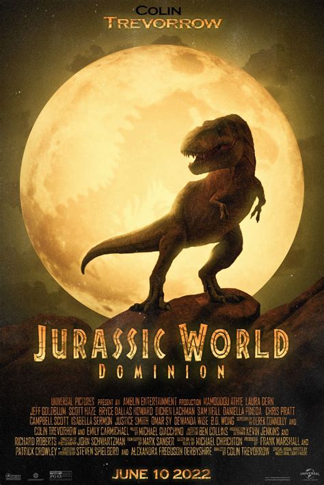Jurassic World Poster Jurassic Park World Ben Collins Frank Marshall Sam Neill Amblin