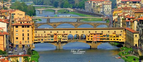 View Ponte Vecchio Bridge In Firenze From Piazzale Michelangelo Arno