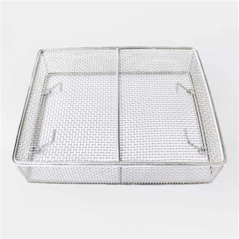 Stainless Steel Wire Mesh Medtail Sterilization Basket Tray For