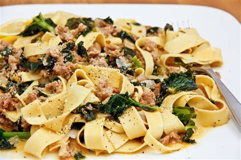 Pappardelle With Sausage And Kale Chef Julie Yoon