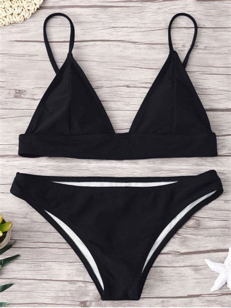 14 Off Hot 2019 Zaful Padding Bikini Set In Black Zaful