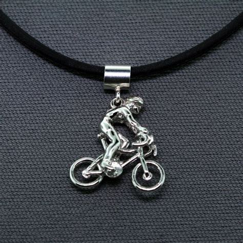 Bicycle Necklace Sterling Silver Bike Jewelry By Runnersjewelry 2700