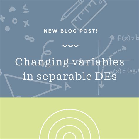 Changing Variables In Separable Des — Krista King Math Online Math Help