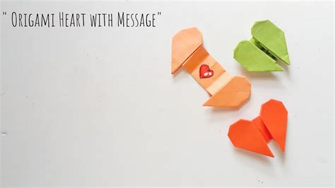 How To Make An Origami Heart With Messageeasy Origami Heart With