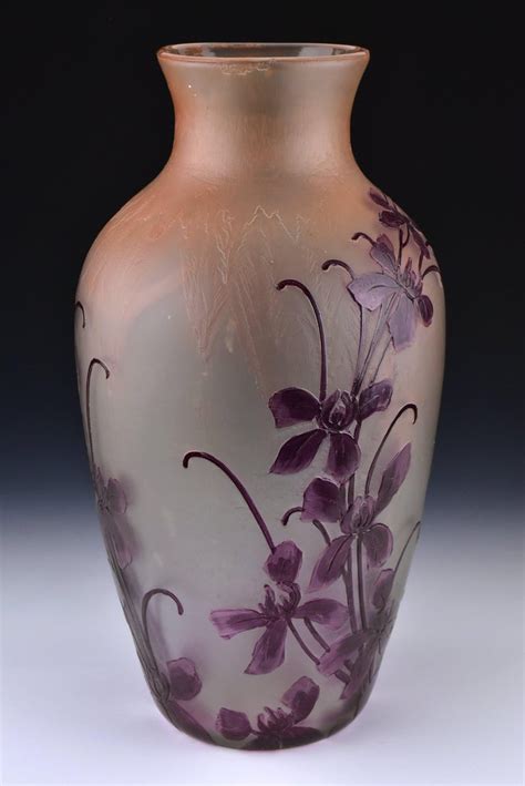 Ovington New York Legras Cameo French Art Glass Rubis Series Vase At
