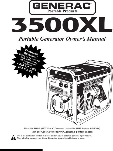 Check spelling or type a new query. +Generac 3500Xl Caburetor Adjustment - Generac Power Systems 3500xl Owners Manual 820233 ...