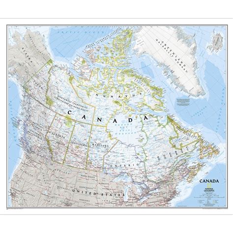 Themapstore National Geographic Canada Wall Map