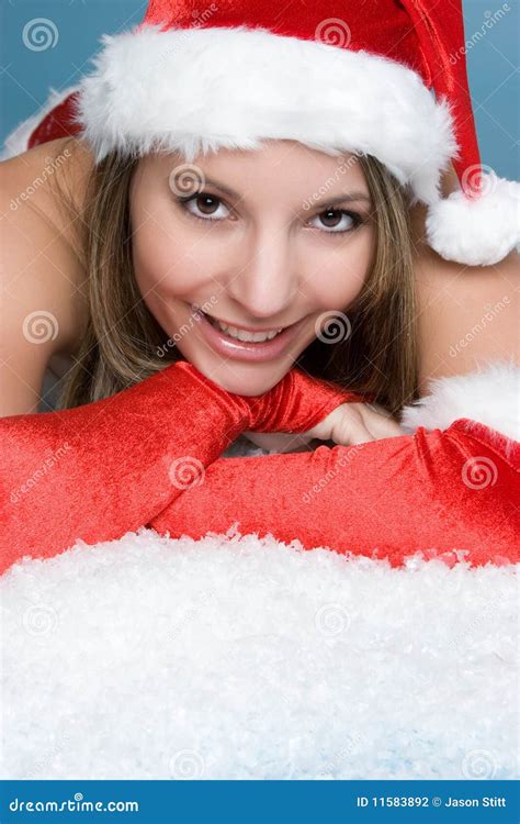 mujer sonriente de la nieve foto de archivo imagen de nieve primer 11583892