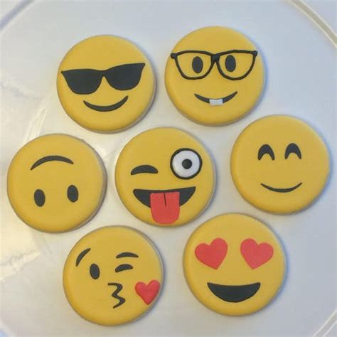 Emoji Sugar Cookies 30 Cookies Etsy