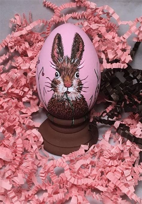 Easter Egg Hand Painted Bunny Etsy Easter Eggs Easter Kids Easter