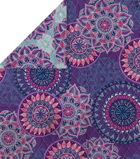 Double Faced Quilt Fabric 42 Purple Medallions Joann