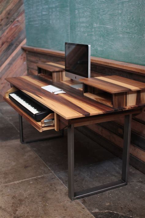 Az studio workstations had the perfect desk for my needs. Mid Size 61 key Studio Desk for Audio / Video / Music / Film / Product - MONKWOOD