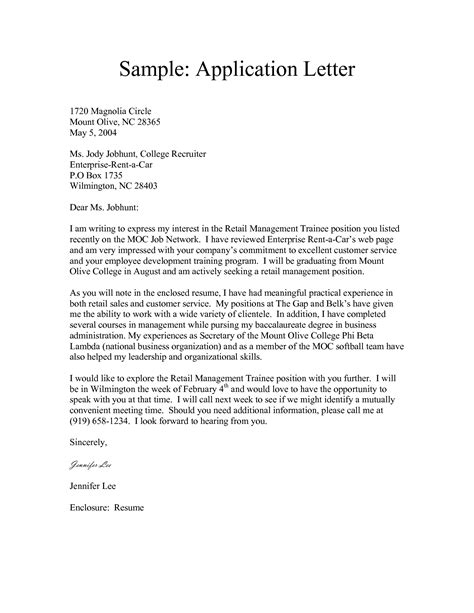 general application letter for any position professional cover letter examples for job seekers