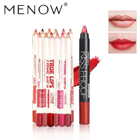 Menow Brand Make Up Set 12 Colors Lipliner And Hot Sale Kiss Proof Lipstick Waterproof Lasting