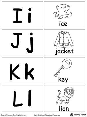 See the phonetic symbol for each vowel sound, see international phonetic. Small Printable Alphabet Flash Cards for Letters I J K L ...