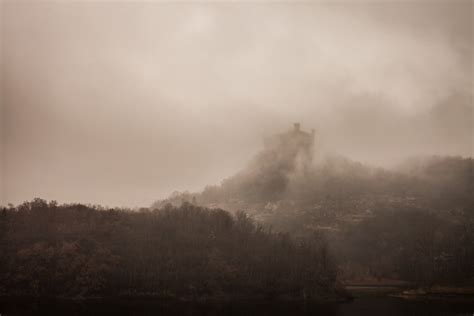 Medieval Castle In Fog
