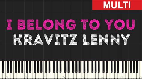 Kravitz Lenny I Belong To You Instrumental Tutorial Synthesia