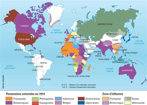 Le Monde En 1914 Les Grands Empires Coloniaux Carte My Blog
