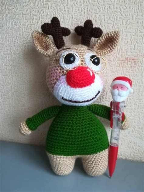 25 gifts from etsy every runner will want for the holidays. Crochet reindeer Christmas gift Xmas toy Crochet Toy ...