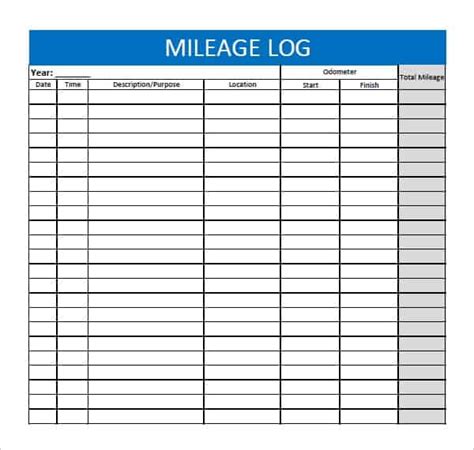 The Best Free Printable Mileage Log Harper Blog