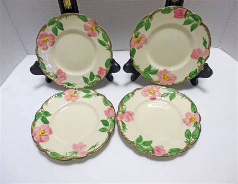 Franciscan China Desert Rose Pattern Bread And Butter Plates Etsy Deserts Vintage