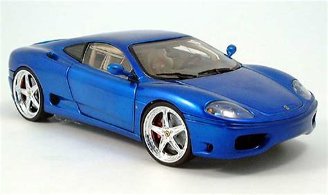 1:64, 360 modena, color shifters, hot wheels. Ferrari 360 Modena miniature tuning bleue 2003 Hot Wheels 1/18 - Voiture-miniature.com