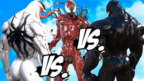 Venom Vs Anti Venom Vs Carnage Epic Superheroes Battle Youtube