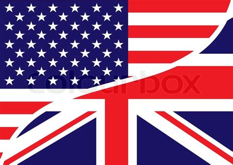 Kombinierte Usa Und Britische Flaggen Stock Vektor Colourbox