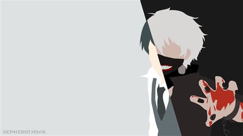 Female anime character wallpaper, tokyo ghoul, kaneki ken, one person. Kaneki Ken (Tokyo Ghoul) Minimalist by Sephiroth508 on ...