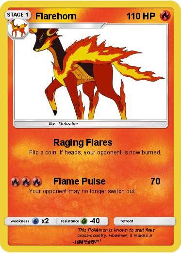 Pokémon Flarehorn Raging Flares My Pokemon Card