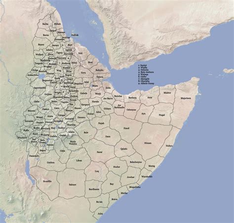 Historical Map Of Regions And Kingdoms In The Horn Of Africa Circa 1300