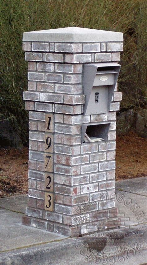 The incoming mail slot or door must be 41 to 45 inches from. Image result for stone mailbox designs | Brick mailbox ...