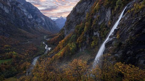 Fall Mountain Nature River Switzerland Waterfall Hd Nature Wallpapers