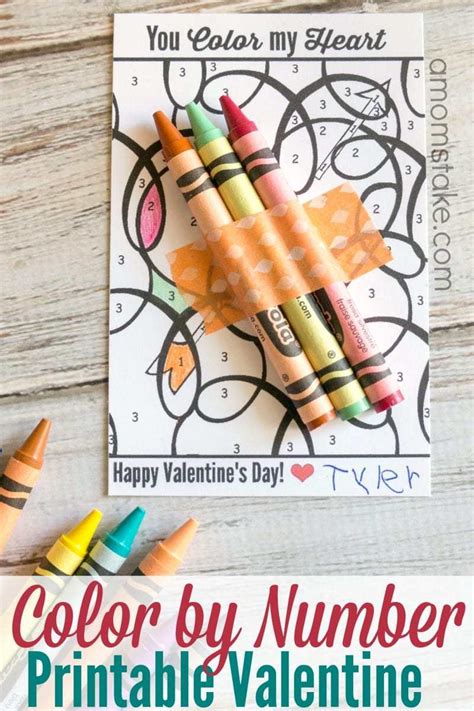 Share your timelapse video with friends on social networks or email in just one tap; Color by Number Printable Valentine - A Mom's Take