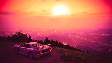 Outrun Sunset 4k Wallpaper Hd Artist 4k Wallpapers Images Photos And