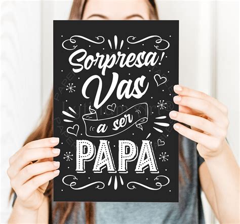 Vas A Ser Papa Cartel Digital Para Anunciar El Embarazo A Tu Etsy España